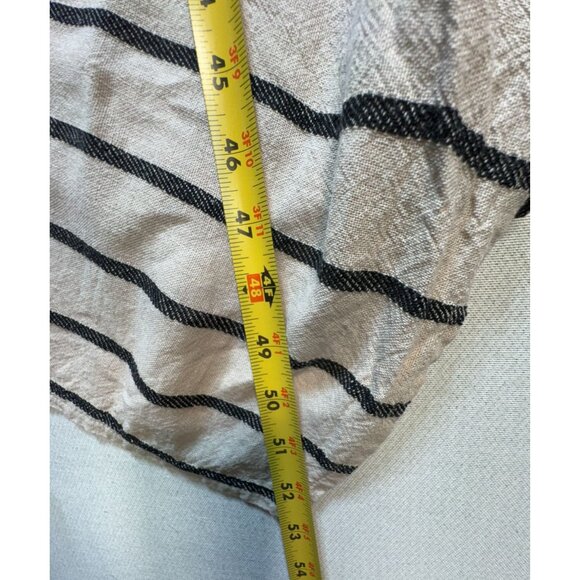 For Cynthia Womens Asymmetrical Shift Dress XL Ivory Stripe Sleeveless Y2K Retro - Picture 8 of 13